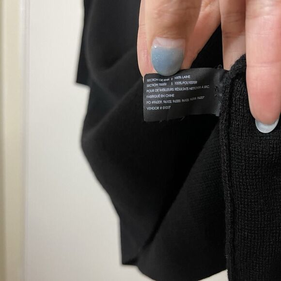 Club Monaco pink black wool laine knit long sleeve dress size small - Picture 4 of 7